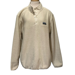 Eddie Bauer sz XL cream colored fleece pullover